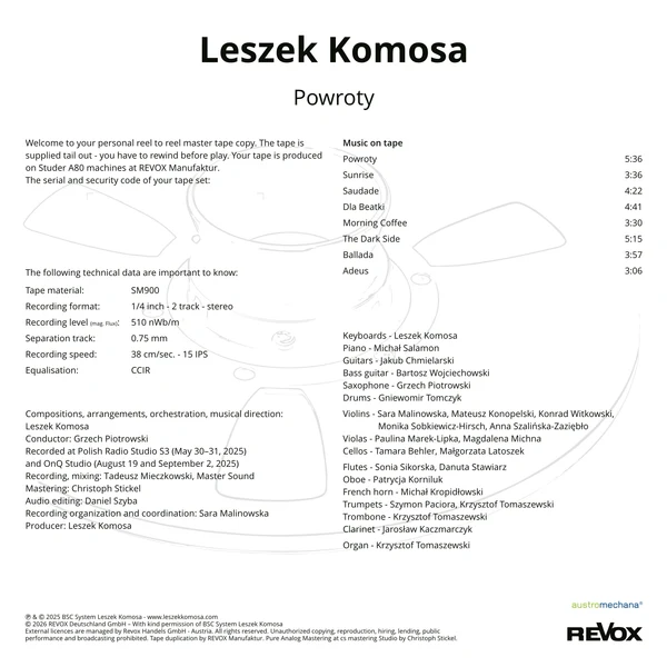 Leszek Komosa - Powroty (Master Tape)