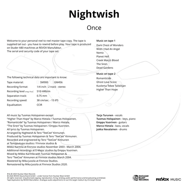 Nightwish - Once (Master Tape)