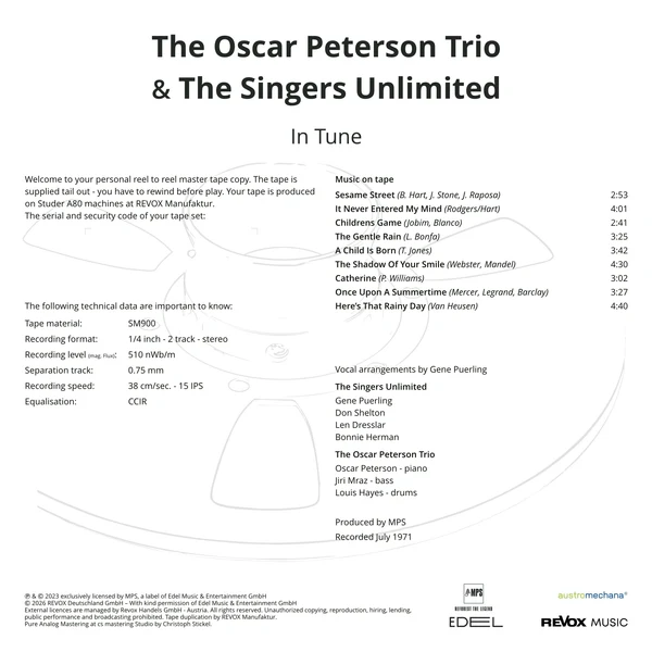 Oscar Peterson & The Singers Unlimited - Intune